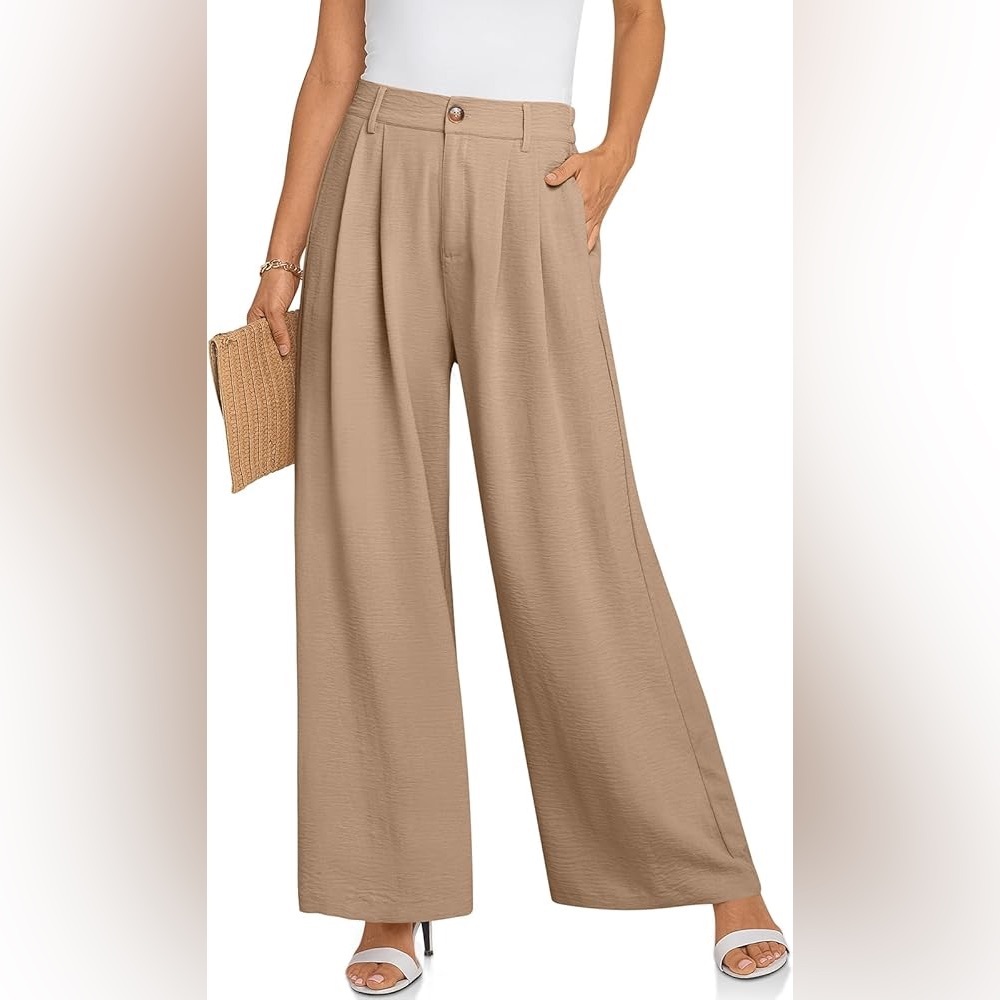 NWT TARSE Women’s Brown Wide Leg Pants Size Large